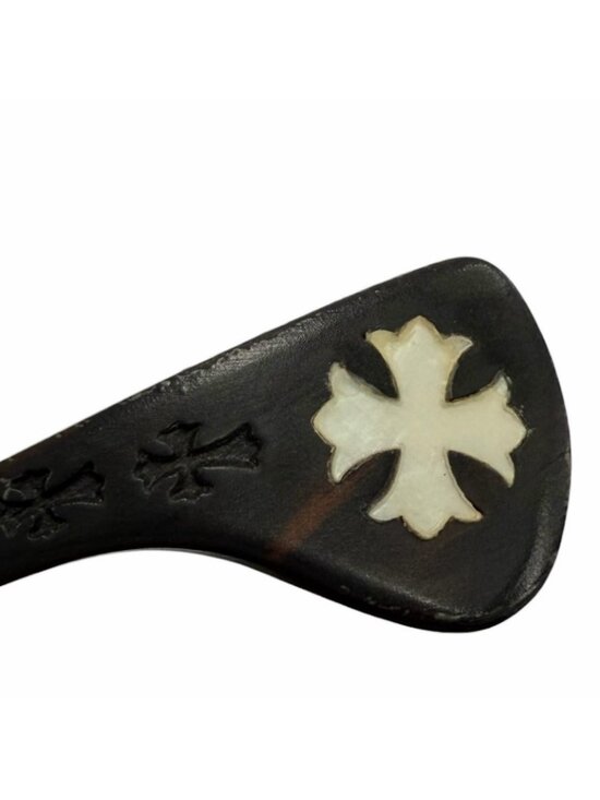 Chrome Hearts the Beasti Wood 925 CH Cross Temple Sunglasses Black Brown main image 13